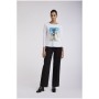 Cafe Noir TSHIRT MANICA LUNGA STAMPA CAT NOIR SCIATORE - C7JT0148