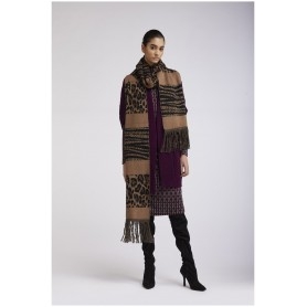 Cafe Noir SCIARPA CON FRANGE LAVORAZIONE JACQUARD - C7JU0090