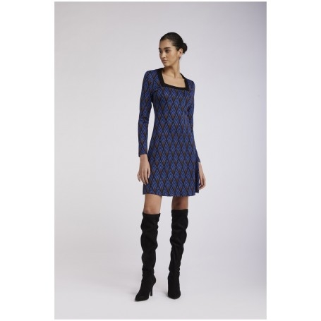 Cafe Noir MINIABITO SCOLLO QUADRATO LAVORAZIONE JACQUARD - C7JA0148