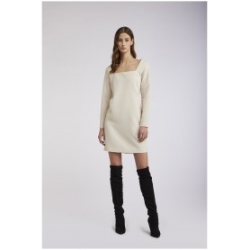 Cafe Noir ABITO TUBINO CON SCOLLO QUADRATO TESSUTO BIELASTICO - C7JA0152