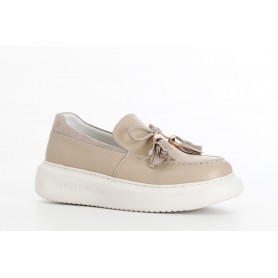 Cafe Noir MOCASSINO IN PELLE CON NAPPINE E ACCESSORIO STRASS - C1DE1031