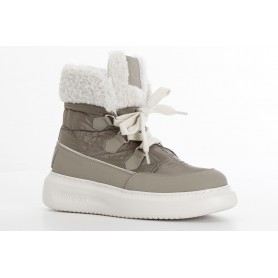 Cafe Noir TRONCHETTO PELLE E TESSUTO CON BORDO FINTA PELLICCIA - C1DE1036