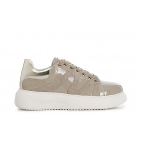 Cafe Noir SNEAKERS EFFETTO VERNICE CON RIPORTO INPELLE SCAMOSCIATA - C1DE9033