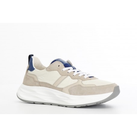 Cafe Noir SNEAKERS UOMO IN PELLE SCAMOSCIATA E TESSUTO - C1PB6433