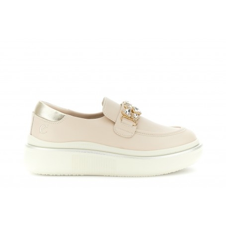 Cafe Noir MOCASSINO IN PELLE RIVESTITA CON ACCESSORIO GIOIELLO - C1XD1012