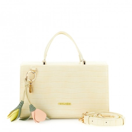 Cafe Noir BAULETTO IN MATERIALE SINTETICO STAMPA COCCO CON CHARM A FIORE E  LOGO IN CONTRO - C3NN1032