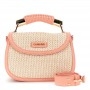 Cafe Noir BORSA A MANO CON PATTINA IN RAFFIA CON RIFINITURE IN PU A CONTRASTO , PATCH CON - C3YC1011