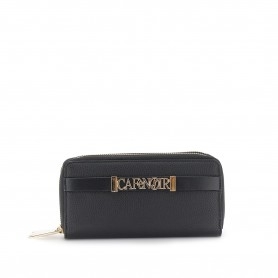 Cafe Noir PORTAFOGLIO  GRANDE CON DOPPIA ZIP IN  MATERIALE SINTETICO EFFETTO PELLE GRANOSO - C4AA1007