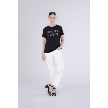 Cafe Noir TSHIRT MANICA CORTA SLOGAN SUN,SEE E SPRITZ - C7JT0270