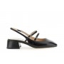 Cafe Noir BALLERINA IN PELLE VERNICE DUE FIBBIE LACCIO DIETRO - C1FD2006