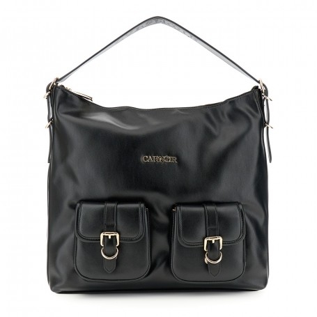 Cafe Noir TASCA CON TASCHE APPLICATE E LOGO LASERATO SULLA TRACOLLA - C3MD0810