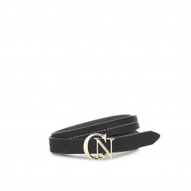 Cafe Noir CINTURA IN VERA PELLE CON FIBBIA IN METALLO CN E CUCITURA A CONTRASTO - C4CM1001