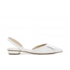 Cafe Noir BALLERINA APERTA DIETRO IN PELLE STAMPAINTRECCIO - C1ED2210