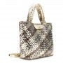 Cafe Noir TOTE  INTRECCIATA IN MATERIALE SINTETICO METALLIZZATO MULTICOLOR, TAG CON LOGO.T - C3MG1022
