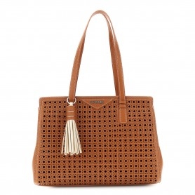 Cafe Noir SHOPPING IN MATERIALE SINTETICO TIPO PELLE CON MOTIVO DI TRAFORATURA GEOMETRICA - C3NA1001