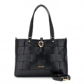 Cafe Noir TOTE IN SINTETICO EFFETTO PELLE CON PANNELLO INTRECCIATO CON PASSANTE CON FIBBIA - C3NH1016