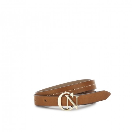 Cafe Noir CINTURA IN VERA PELLE CON FIBBIA IN METALLO CN E CUCITURA A CONTRASTO - C4CM1001