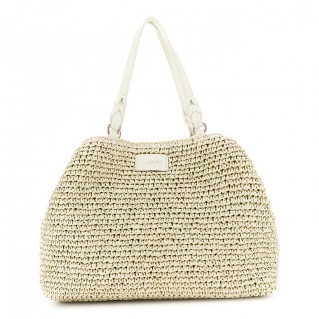 Cafe Noir TOTE A SPALLA LAVORAZIONE CROCHET A MANO, CHIUSURA CON CALAMITA E PASSANTE CON M - C3VA1002