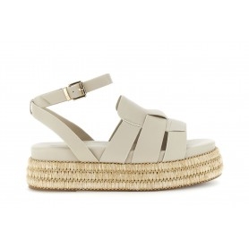 Cafe Noir SANDALO IN SINTETICO EFFETTO PELLE CON ZEPPA FASCIA RAFIA - C1HH9011