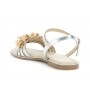 Cafe Noir SANDALO GILDA IN PELLE LAMINATA CON ACCESSORIO RAFIA - C1FD2012