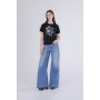 Cafe Noir T SHIRT CON FIORI DI PAILETTES - C7JT0269