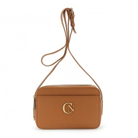 Cafe Noir TRACOLLA CON PATTINA IN VERA PELLE MARTELLATA CON LOGO METALLOE TRACOLLA REMOVIB - C3OP0805