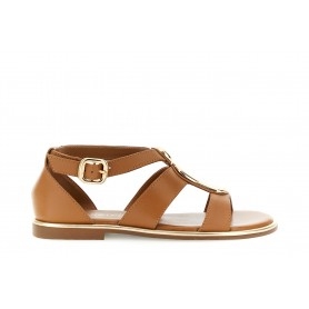 Cafe Noir SANDALO IN PELLE DOPPIA FASCIA CON LACCIO ALLA CAVIGLIA - C1GG1555