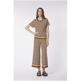 Cafe Noir MAGLIA MANICA CORTA  LAVORAZIONE JACQUARD DISEGNO GEOMETRICO - C7JM0126