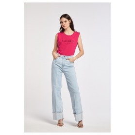 Cafe Noir PANTALONE PALAZZO CON RISVOLTO - C7JJ0078