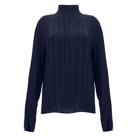Cafe Noir CAMICIA CON PIEGHE DAVANTI E FUSCIACCA AL COLLO - C7JC0153