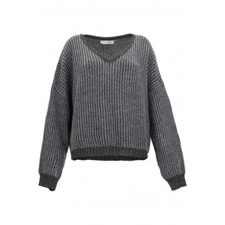 Cafe Noir MAGLIONE CON LUREX CON SCOLLATURA A V - C7JM0249
