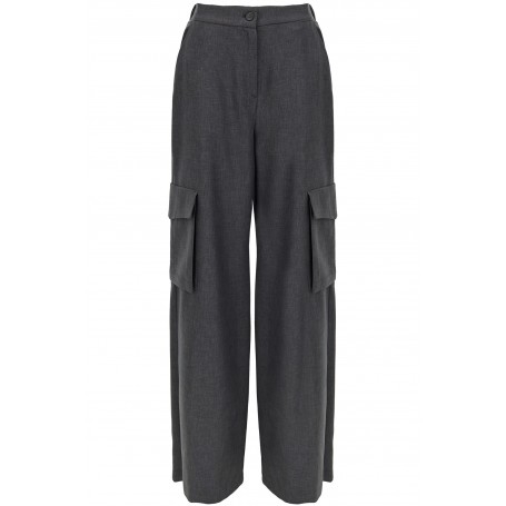Cafe Noir PANTALONE WIDE CON TASCONI - C7JP0197