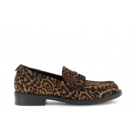 Cafe Noir MOCASSINO CON PASSANTE IN PELLE EFFETTOCAVALLINO LEOPARDATO - C1EM8012
