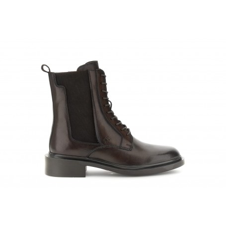 Cafe Noir TRONCHETTO ALLACCIATO IN PELLE CON ELASTICO E ZIP - C1XR1045