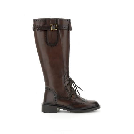 Cafe Noir STIVALE IN PELLE CON LACCI E ZIP - C1XR1048