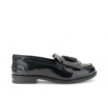 Cafe Noir MOCASSINO IN PELLE ABRASIVATA CON FRANGIA - C1XR1804
