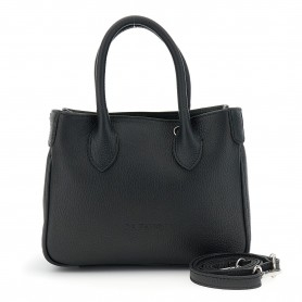 Cafe Noir MINI BAG IN PELLE MARTELLATA CON MANICITUBOLARI, TRACOLLA CON MOSCHETTONI - C3XH0058