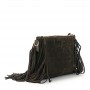 Cafe Noir POCHETTE CON ZIP IN CAMOSCIO ,CON LUNGHE FRANGE LATERALI, TRACOLLA REMOVIBILE IN - C3XH0064