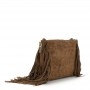 Cafe Noir POCHETTE CON ZIP IN CAMOSCIO ,CON LUNGHE FRANGE LATERALI, TRACOLLA REMOVIBILE IN - C3XH0064