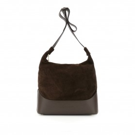 Cafe Noir SACCA CON TRACOLLA IN CAMOSCIO CON RIFINITURE IN PELLE MARTELLATA - C3XH0065
