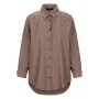 Cafe Noir CAMICIA IN OXFORD CON STRAS SULLE SPALLE - C7JC0259