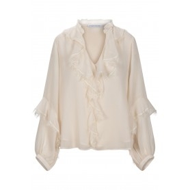 Cafe Noir BLUSA IN GEORGETTE CON DETTAGLI IN PIZZO - C7JC0266