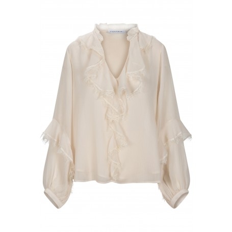 Cafe Noir BLUSA IN GEORGETTE CON DETTAGLI IN PIZZO - C7JC0266