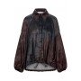 Cafe Noir BLUSA STAMPATA CON MANICHE ARRICCIATE - C7JC0274