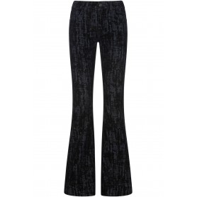 Cafe Noir DENIM FLARE CON STAMPA FLOCCATA - C7JJ0213