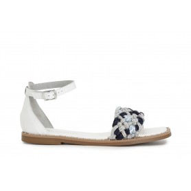 Cafe Noir SANDALO CHIUSO DIETRO FASCIA STRASS E RAFFIA INTRECCIATA - C1GE9110