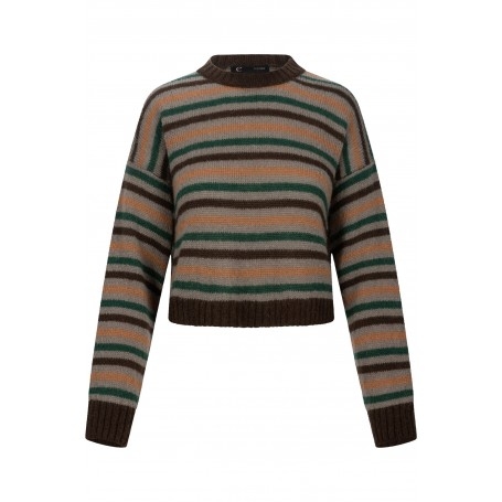 Cafe Noir MAGLIA GIROCOLLO RIGATA - C7JM0380