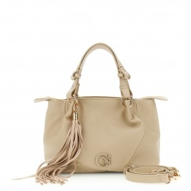 Cafe Noir tote con pieghe in materiale sintetico effetto pelle con grana grossa, logo CN i - C3BC1104
