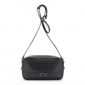 Cafe Noir CAMERA BAG IN MATERIALE SINTETICO EFFETTO PELLE CON LAVORAZIONE LASER A STRISCE, - C3MA1103
