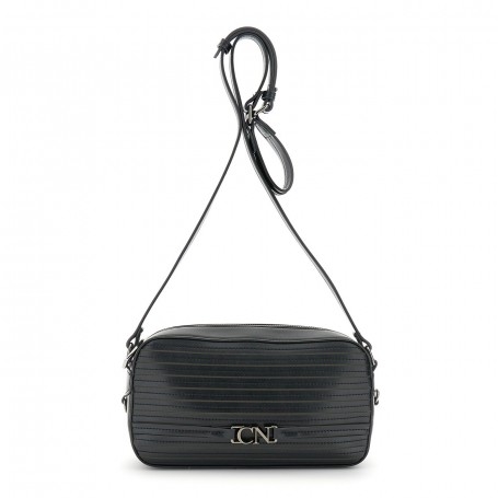 Cafe Noir CAMERA BAG IN MATERIALE SINTETICO EFFETTO PELLE CON LAVORAZIONE LASER A STRISCE, - C3MA1103